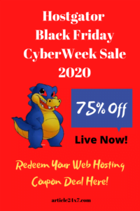 HostGator Black Friday 2020