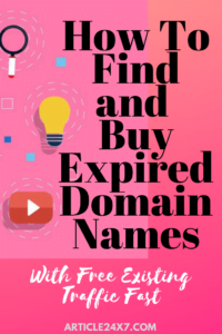 buy expired domains with free traffic