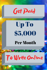 Get Paid To Write Online