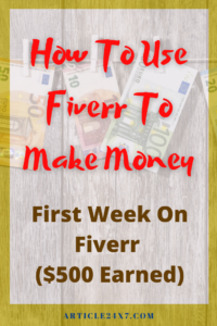HOW TO MAKE MONEY WITH FIVERR