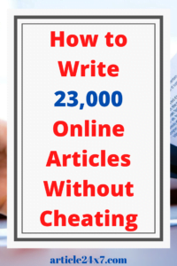 Write Online Articles