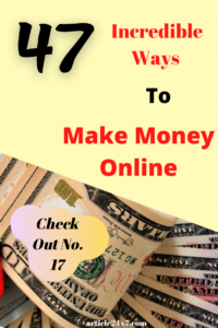 Ways To Make Money Online fast