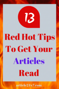 Get Your Articles Read