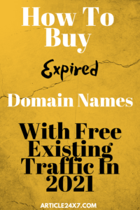 buy expired domain traffic