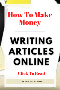 Writing Articles Online