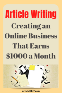 Article writing Creating an Online Business 