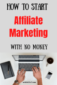 Start Affiliate Marketing With No Money