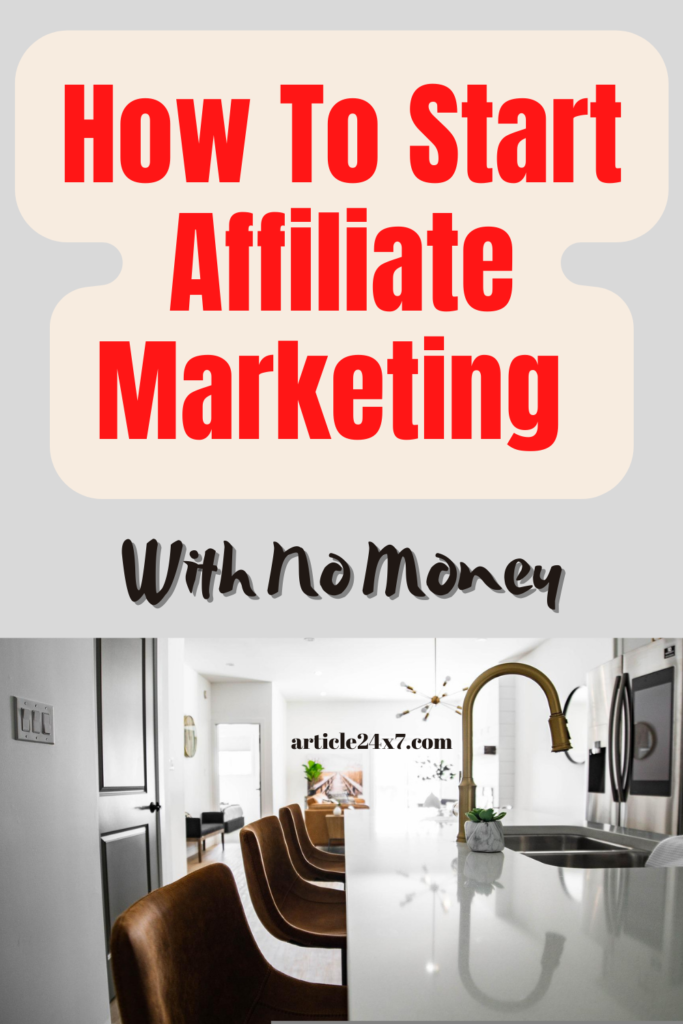 Start affiliate marketing